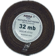 Wstążka satynowa 6mm BRĄZOWA 8132
