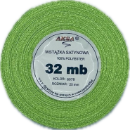 Wstążka satynowa 25mm ZIELONA 8078