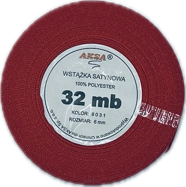 Wstążka satynowa 6mm RUDA 8031
