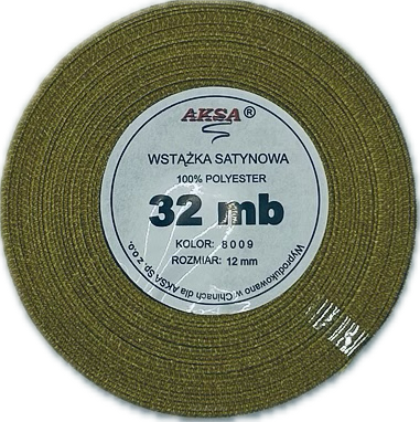 Wstążka satynowa 12mm ZŁOTA 8009