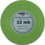 Wstążka satynowa 12mm ZIELONA 8078