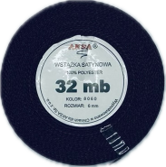 Wstążka satynowa 6mm BORDOWA 8060