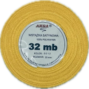 Wstążka satynowa 25mm ŻÓŁTA 8012