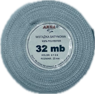 Wstążka satynowa 25mm SREBRNA 8139