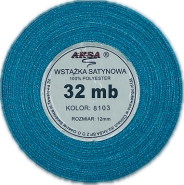 Wstążka satynowa 12mm TURKUSOWA 8103