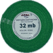 Wstążka satynowa 12mm ZIELONA 8086