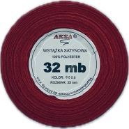 Wstążka satynowa 25mm CZERWONA 8055